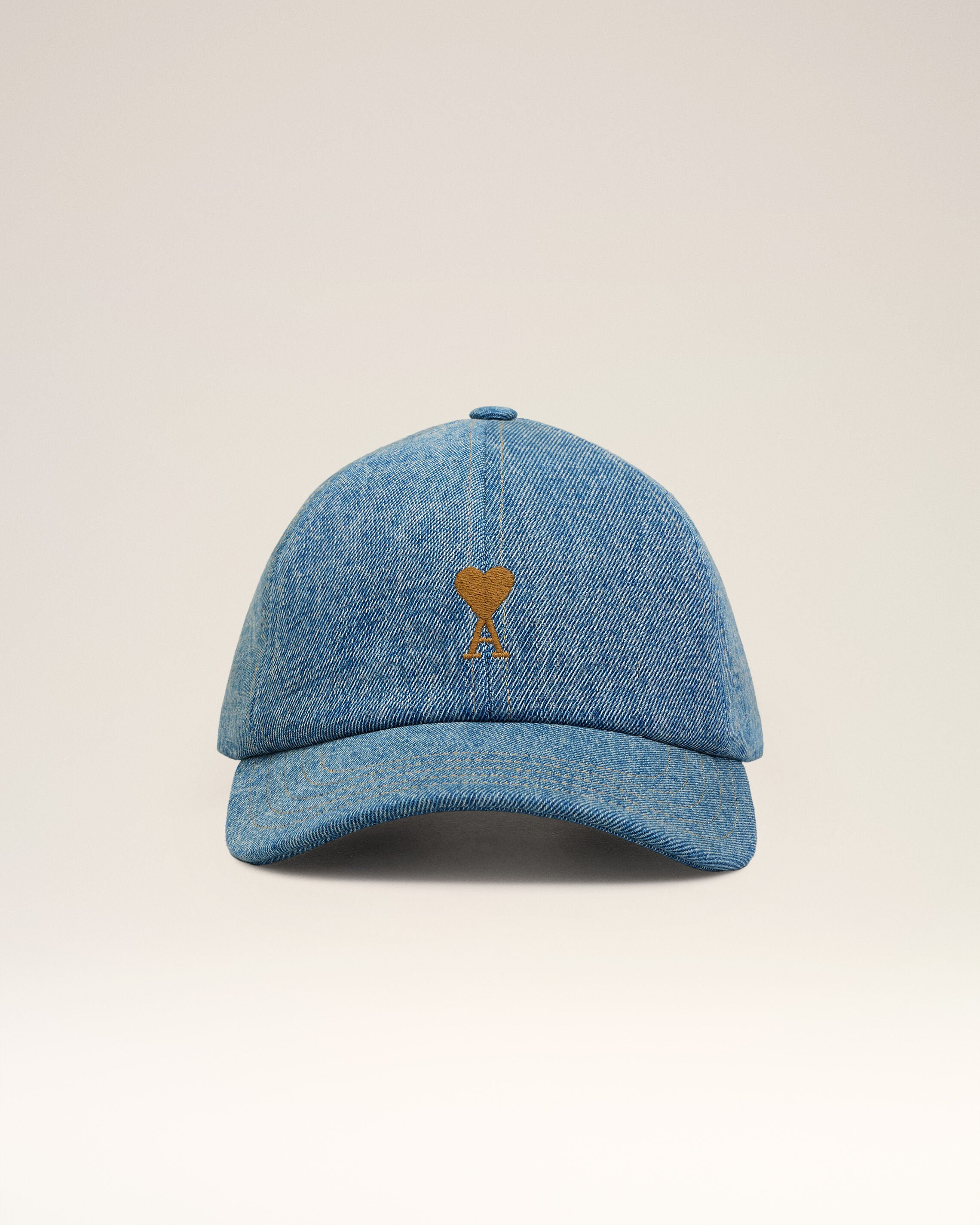 BLUE COTTON AMI DE COEUR EMBROIDERY CAP - 4