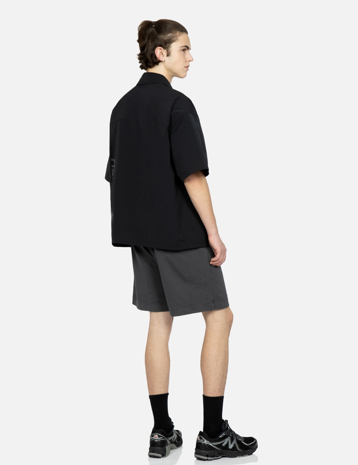 Seagull and Logo Embroidery Garment-dyed Sweat Shorts - 4