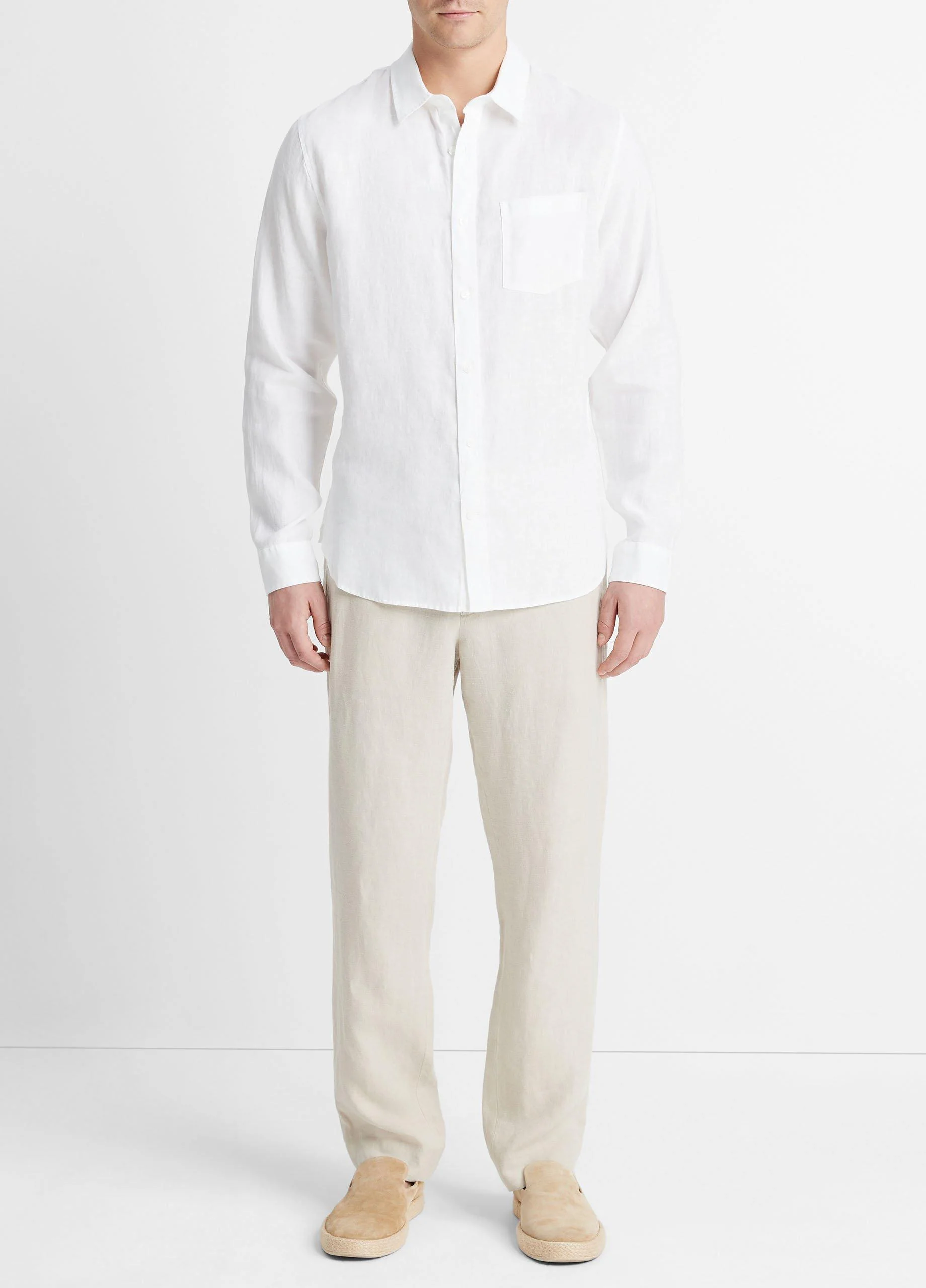 Linen Long-Sleeve Shirt - 1