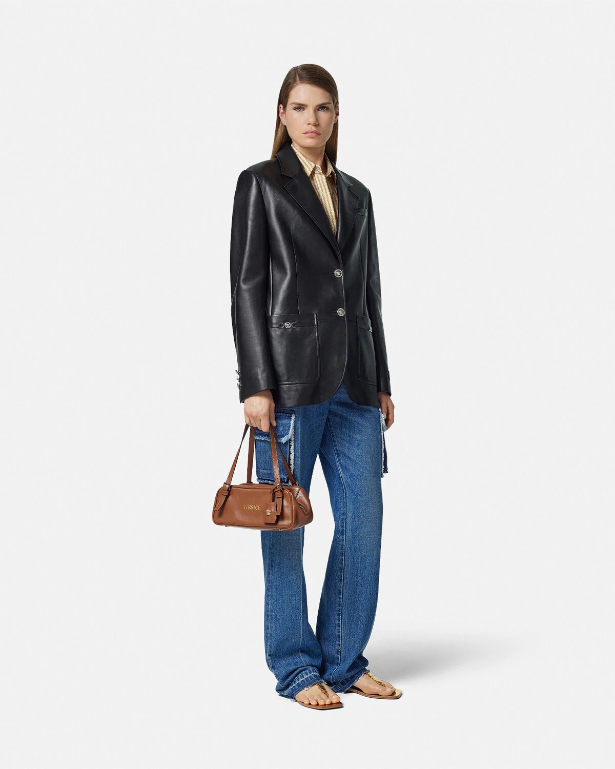 Versace Tag Bowling Shoulder Bag - 3
