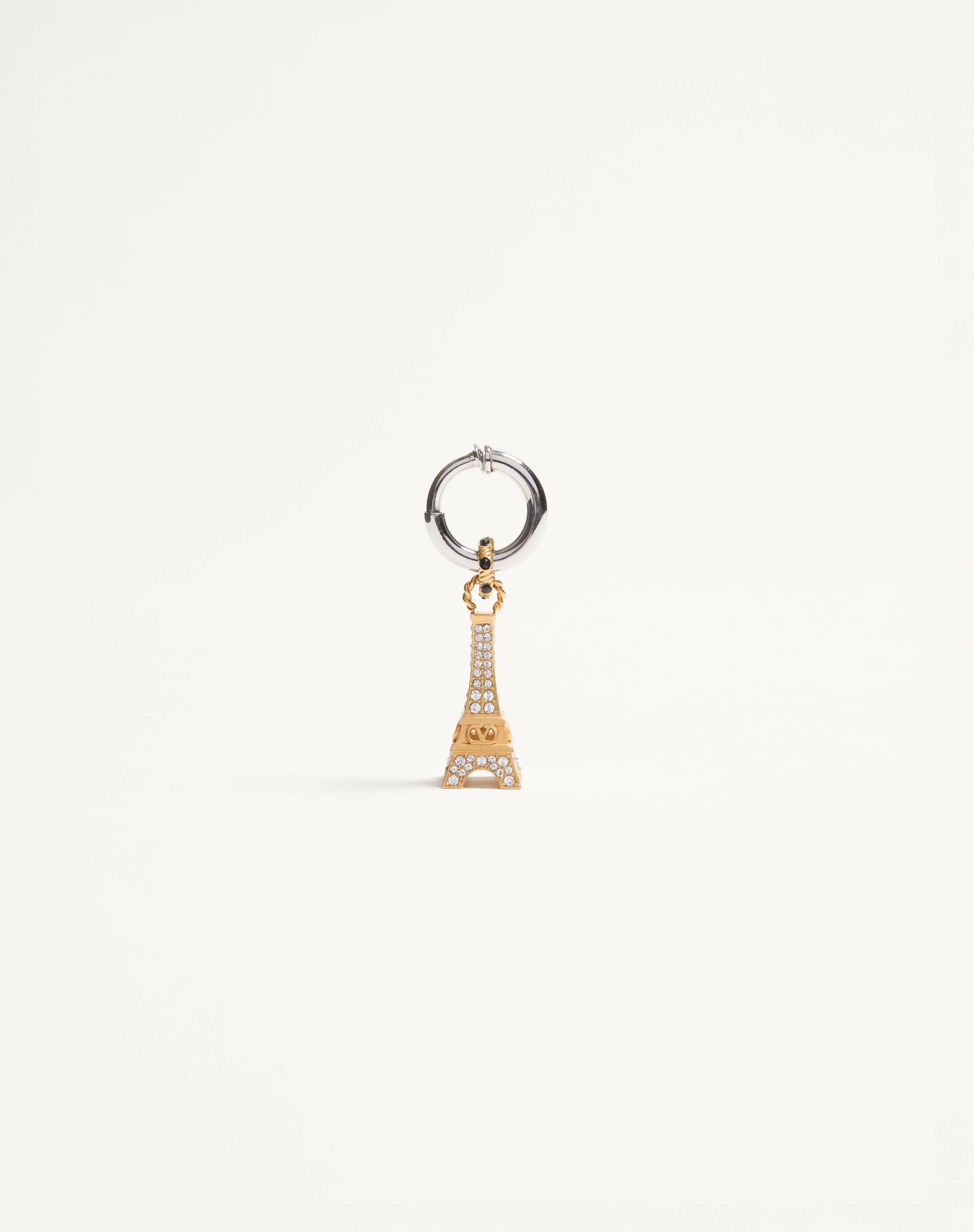 VALENTINO GARAVANI CHEZ VALENTINO SINGLE EARRING IN METAL AND SWAROVSKI® CRYSTALS - 1