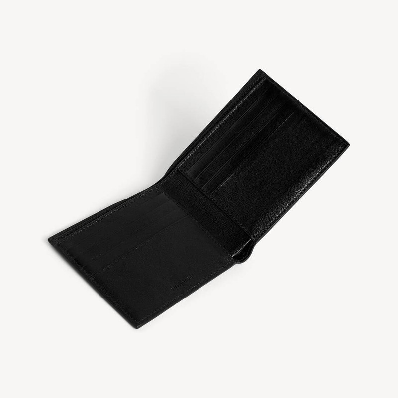 BALENCIAGA Men's Cash Square Folded Wallet in Black/multicolor outlook