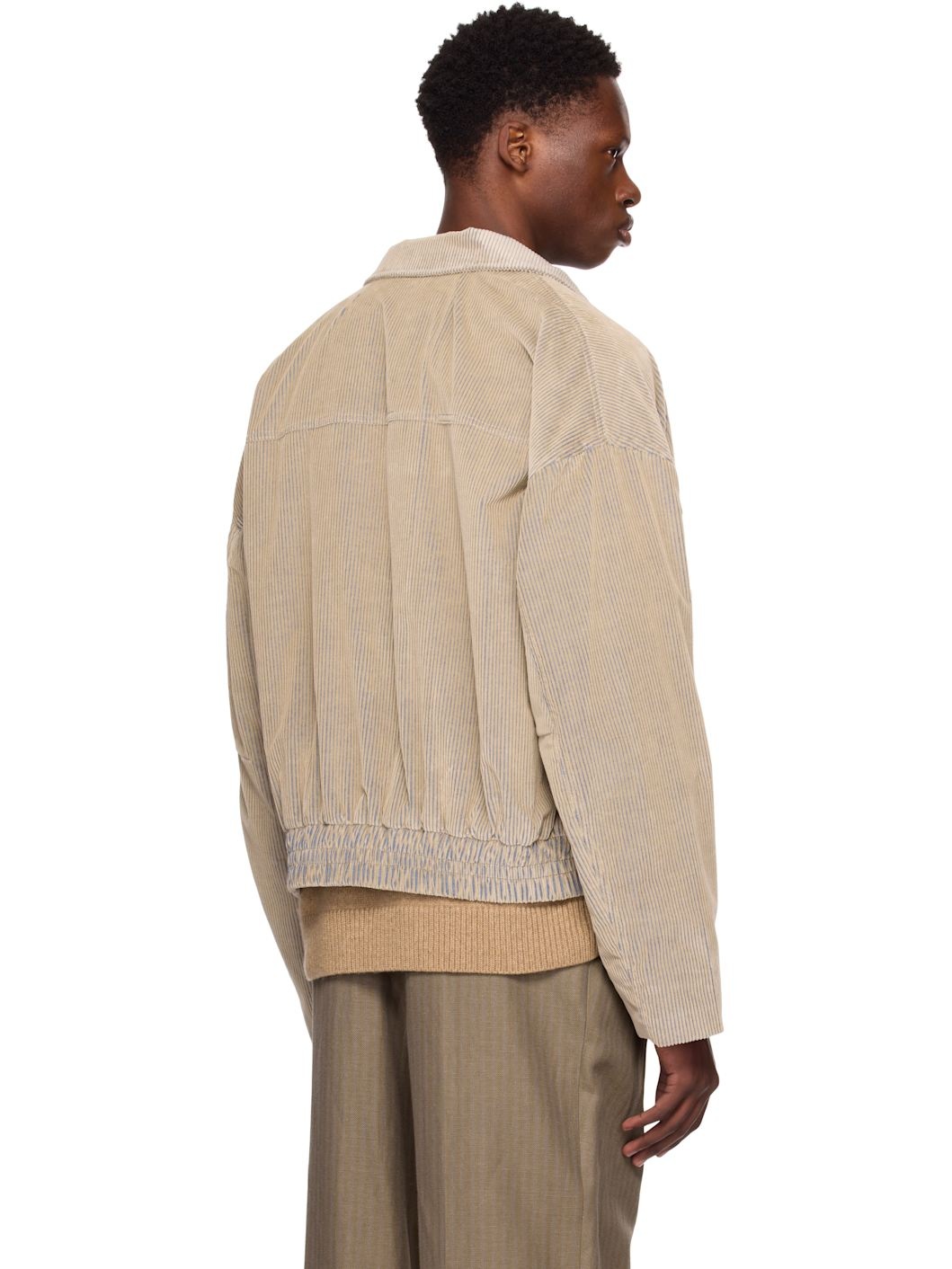 Beige Wale Cord Jacket - 3