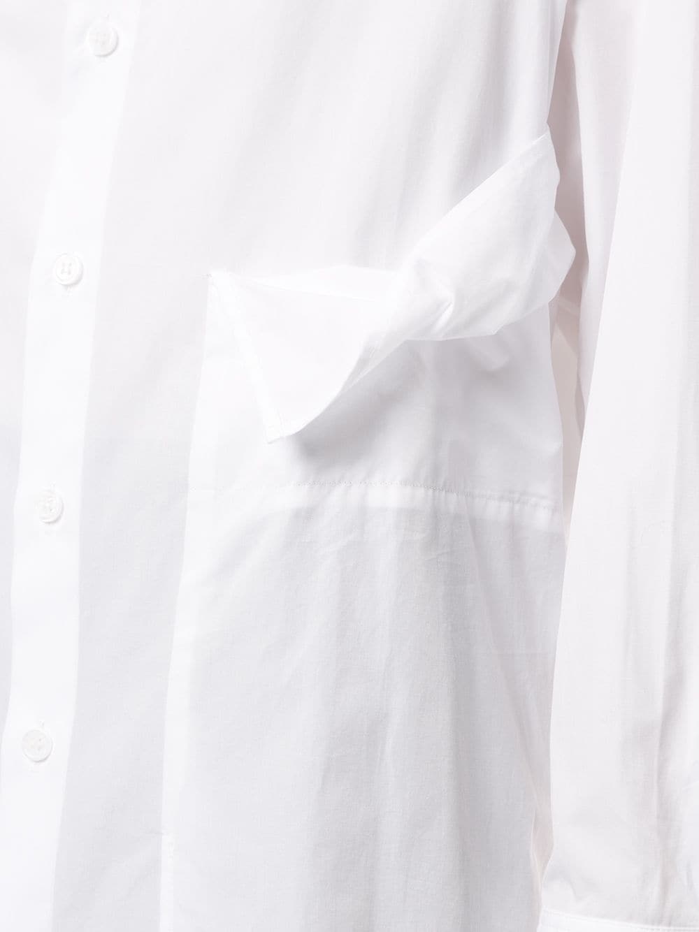 draped panel button-up shirt - 5