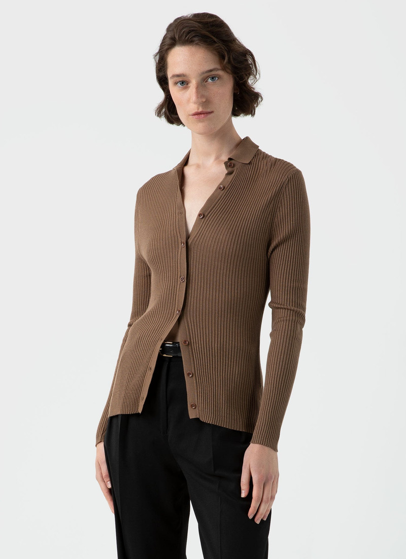 Mulberry Silk Rib Cardigan 3