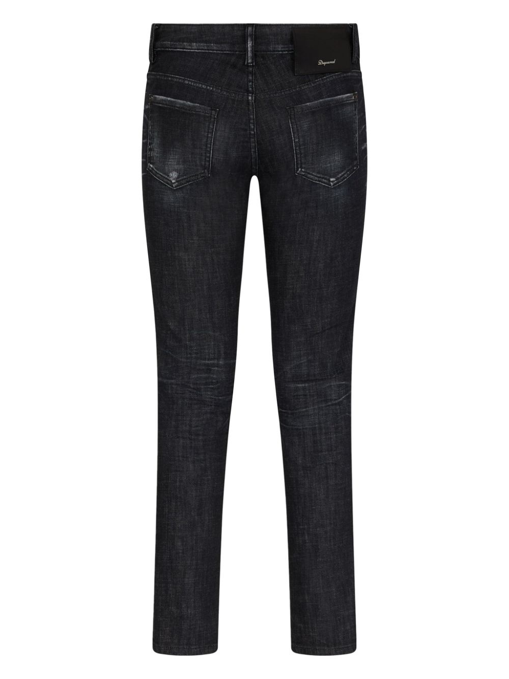 logo-patch cotton-blend tapered jeans - 2