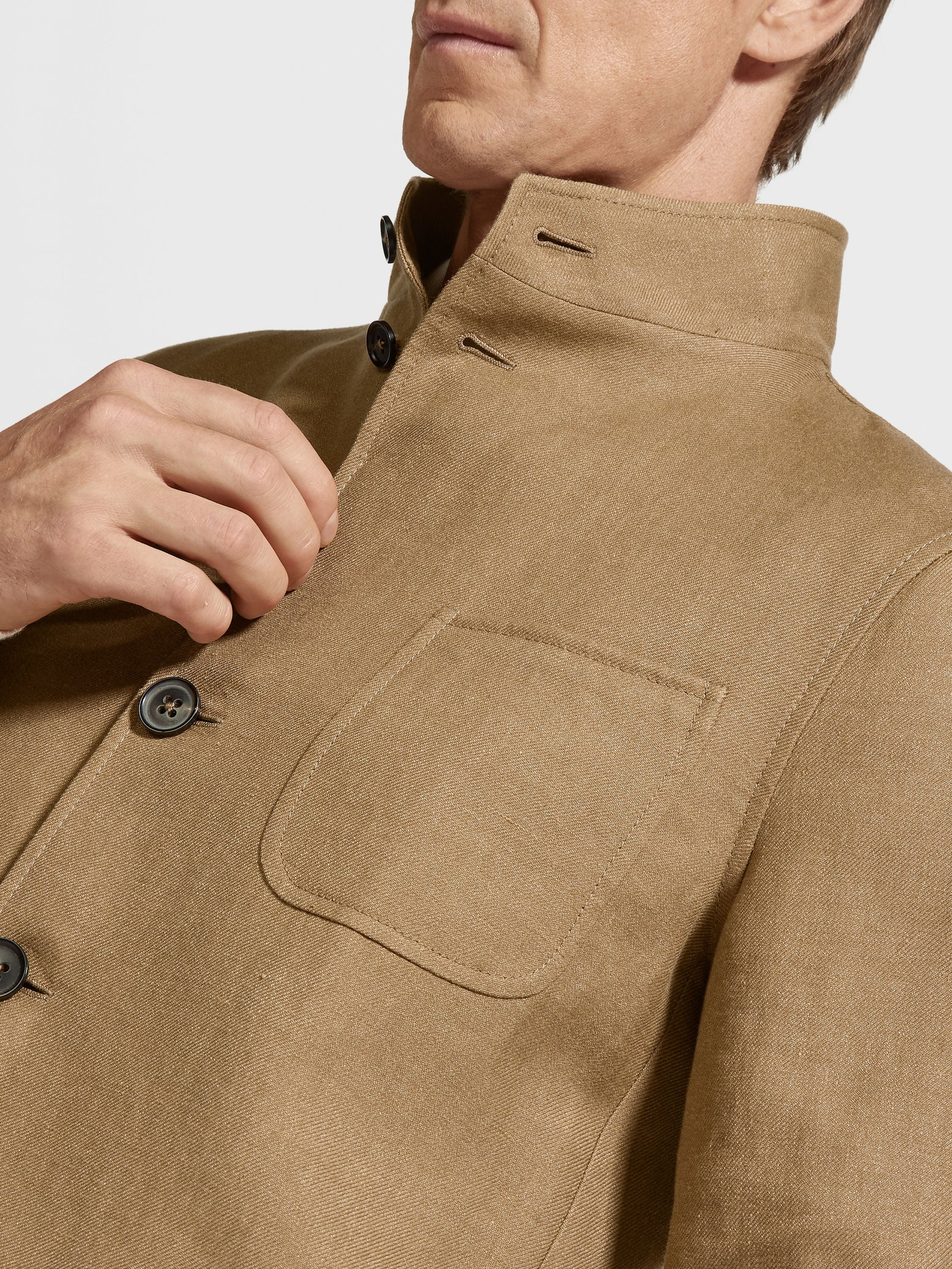 LINEN AND WOOL CHORE JACKET - 3