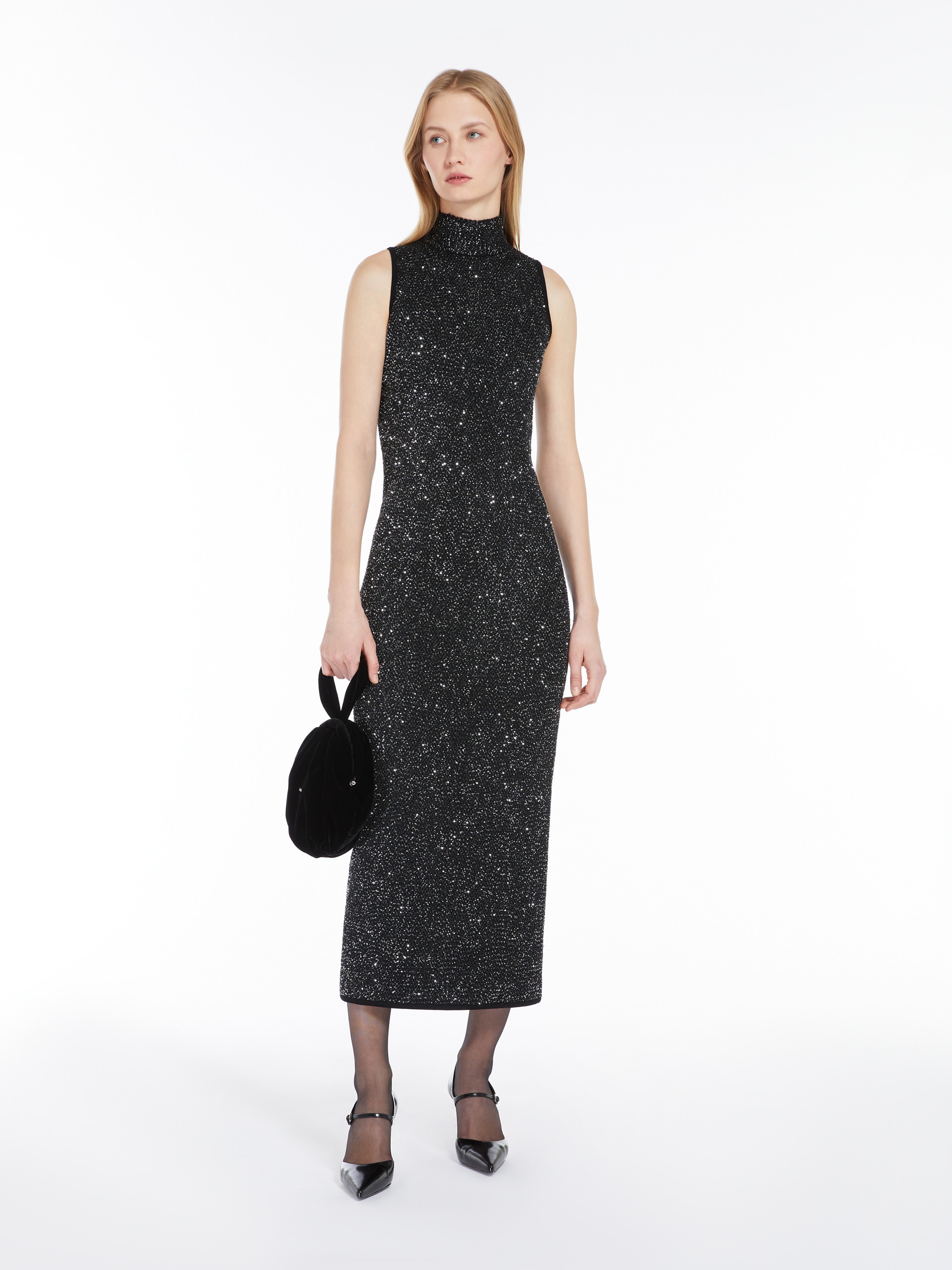 BERLINA Long, viscose-yarn sequin dress - 2