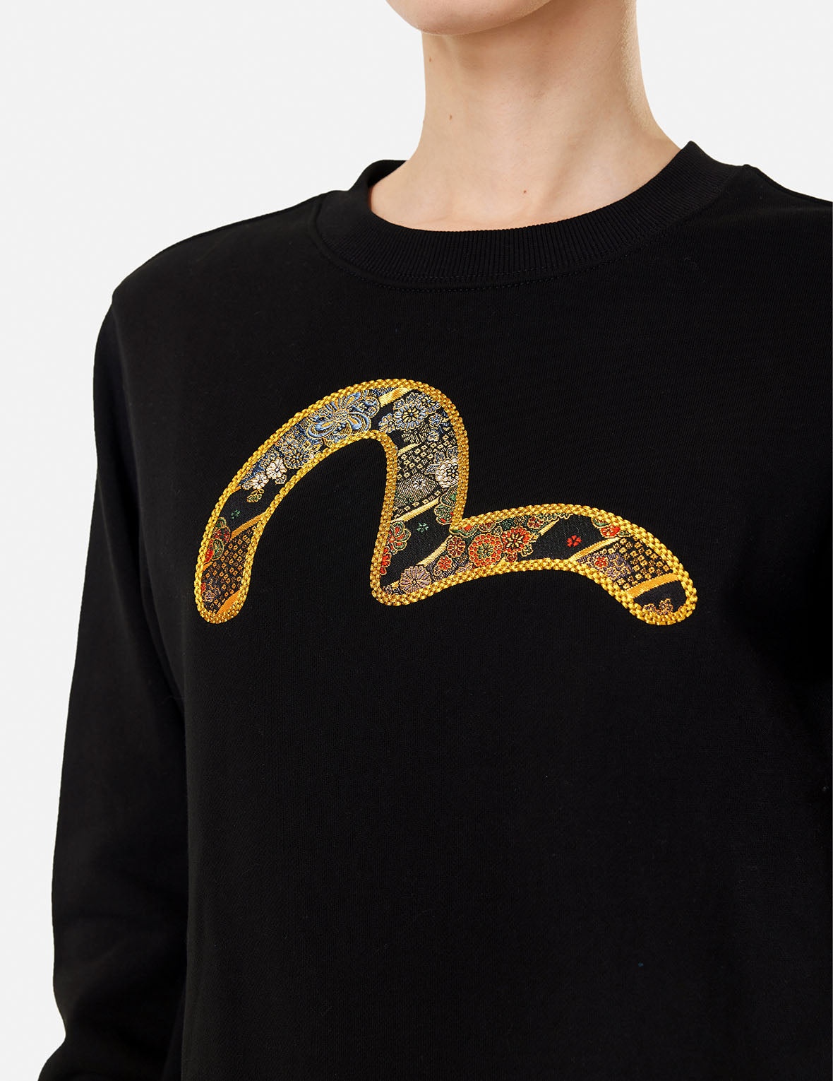 Seagull Brocade Appliqué and Logo Embroidery Regular Fit Sweatshirt - 7