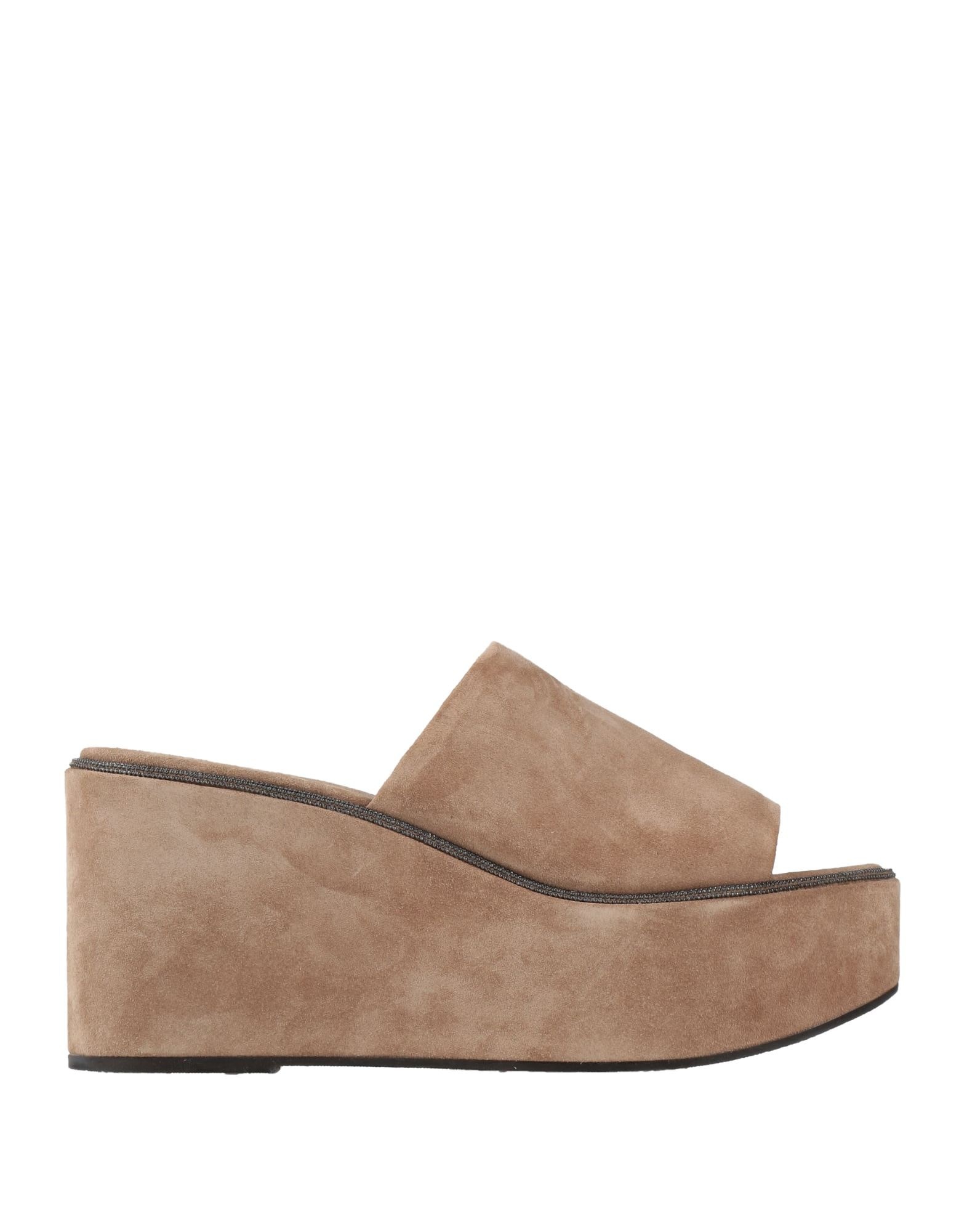 Brunello Cucinelli Sand Women's Sandals | yoox | REVERSIBLE