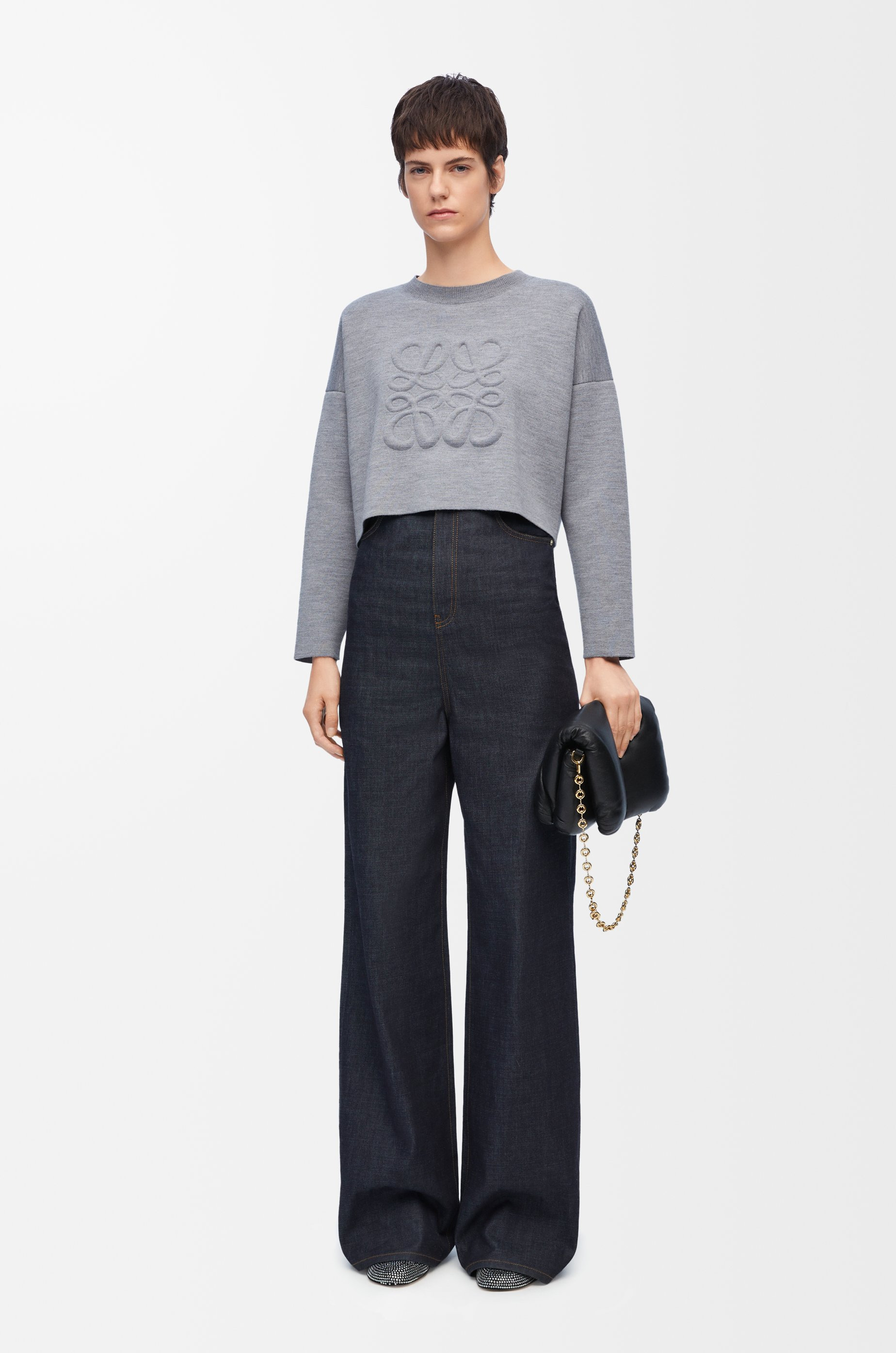 Short Anagram sweater in wool - 2