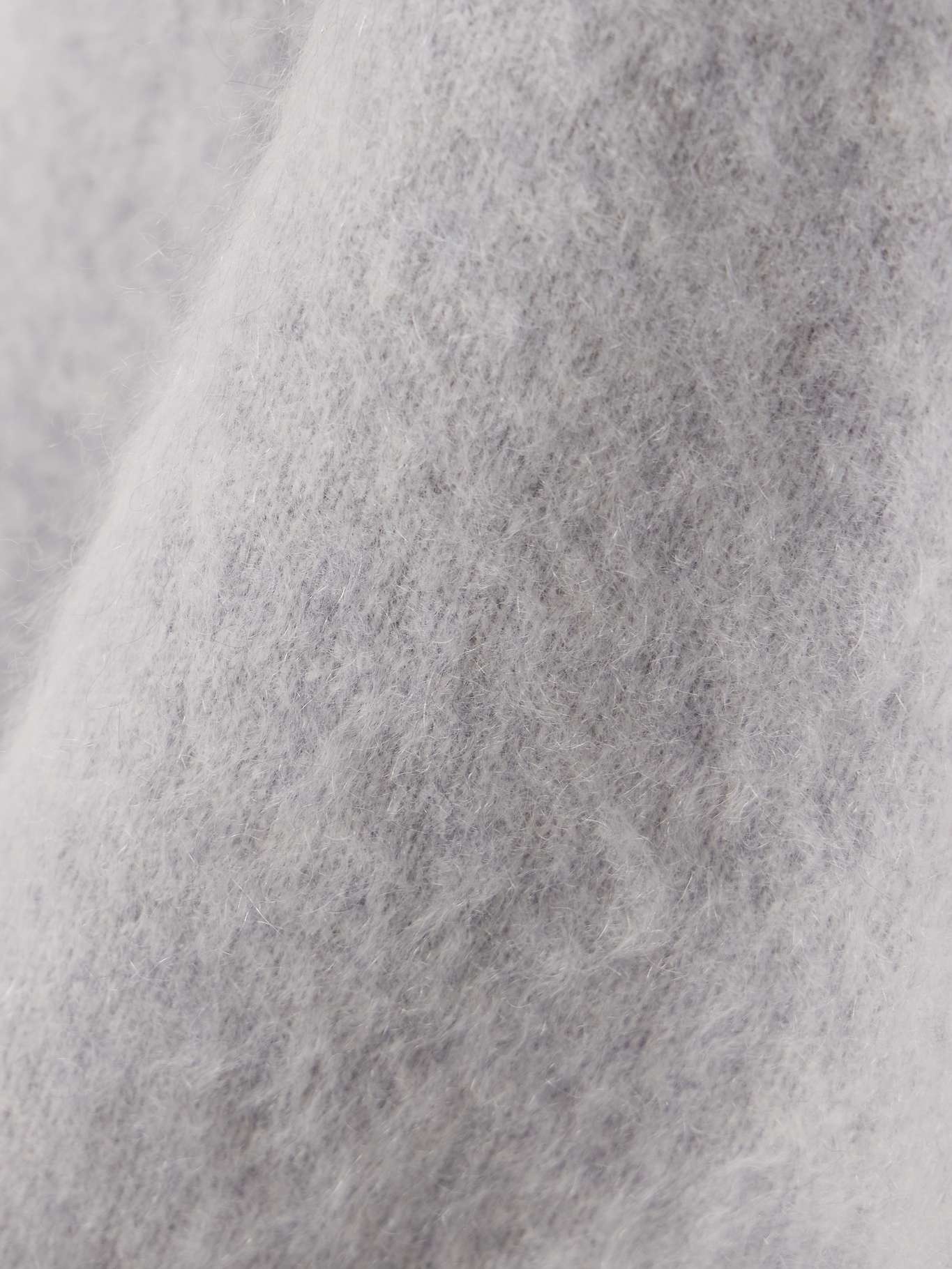 Leya brushed-cashmere turtleneck top Light gray - 4