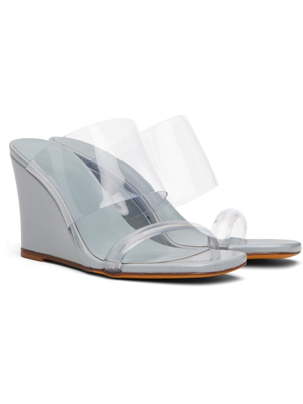 Blue Olympia Wedge Heeled Sandals - 4