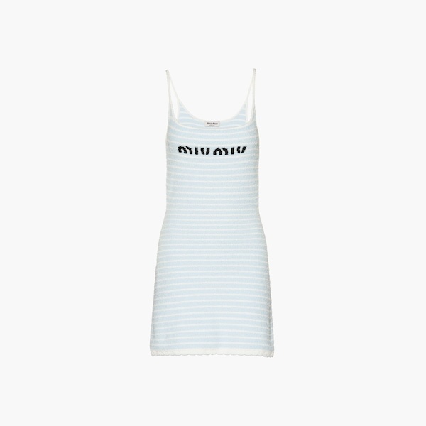 Bouclé cotton mini-dress - 3