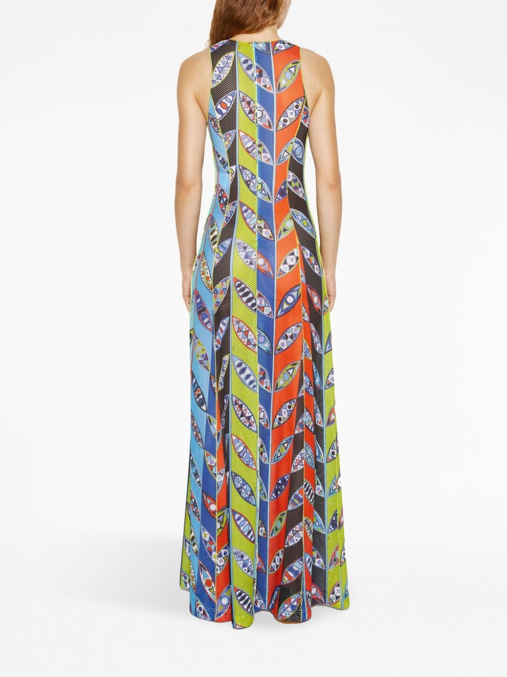 Girandole-print mesh maxi dress - 4