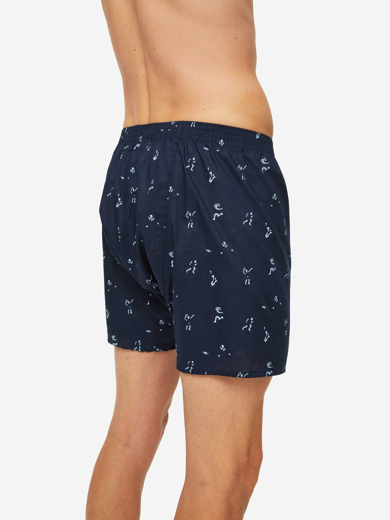 Men's Classic Fit Boxers Nelson 91 Cotton Batiste Navy - 7