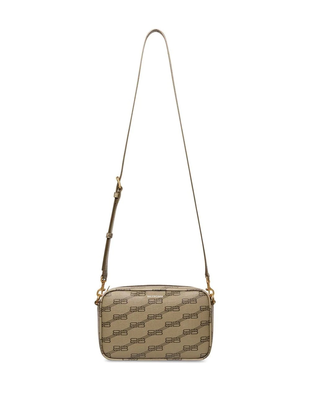 small BB-monogram print crossbody bag - 1