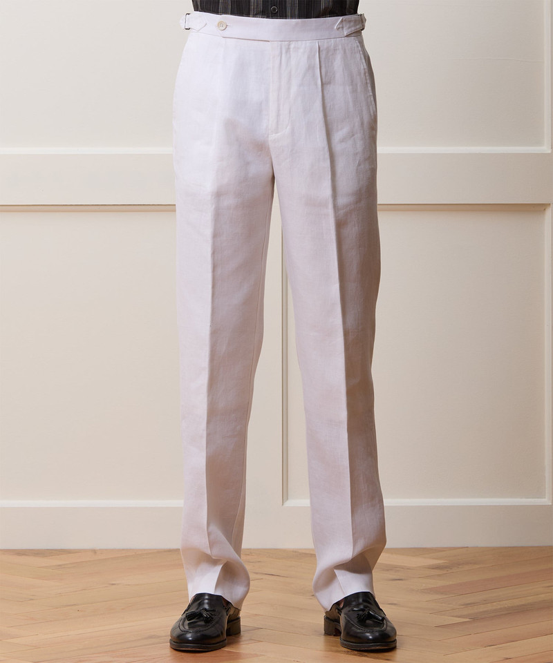 TODD SNYDER Irish Linen Side Tab Trouser outlook