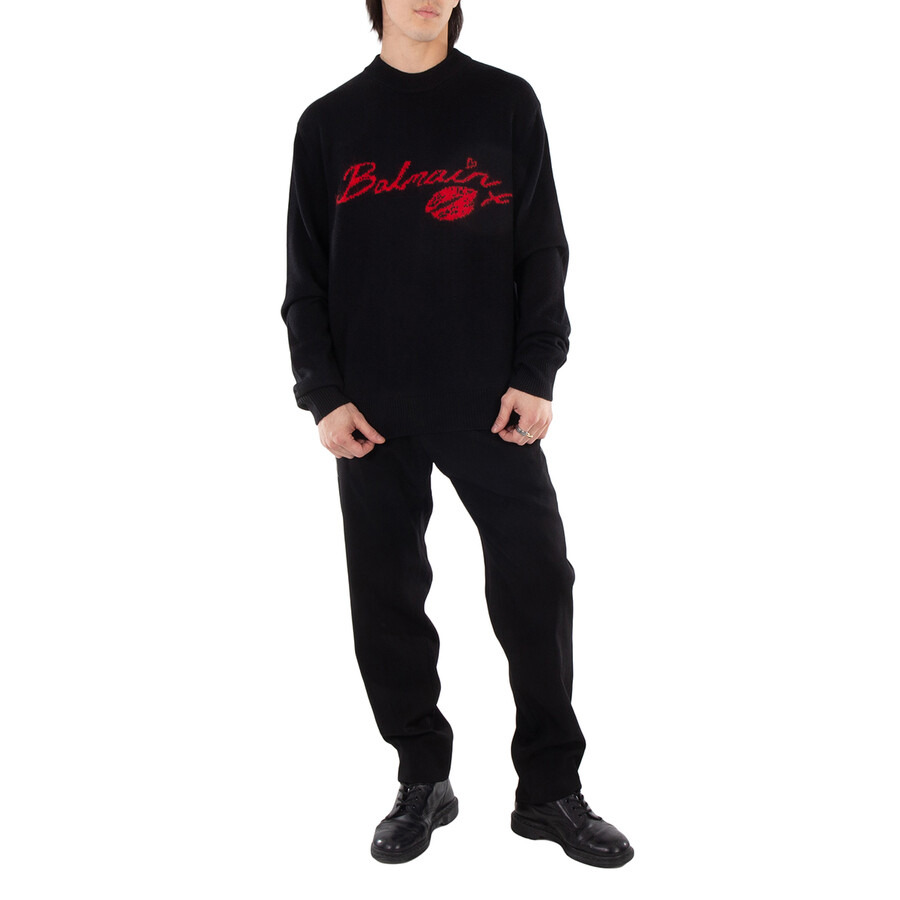 Balmain Kiss Embroidered Wool Jumper - 4