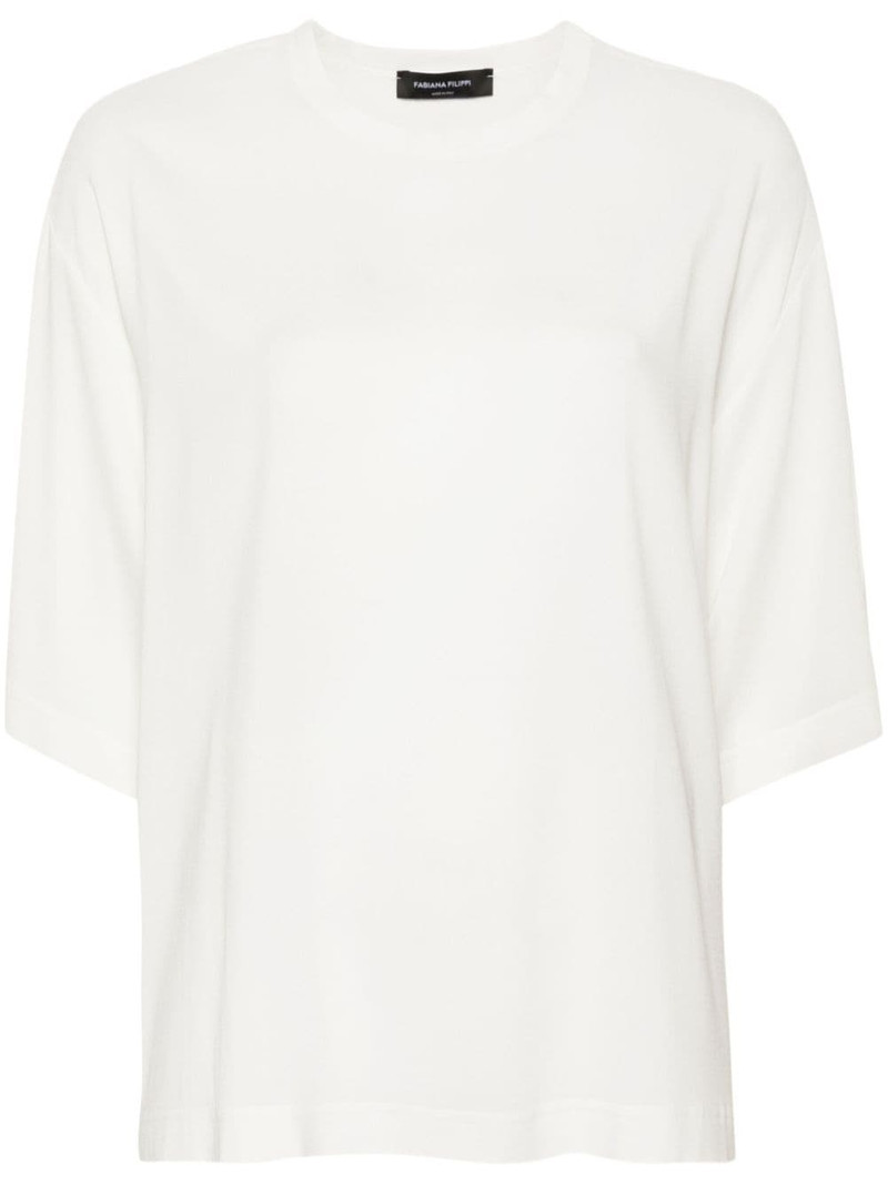 chiffon-crepe T-shirt 1