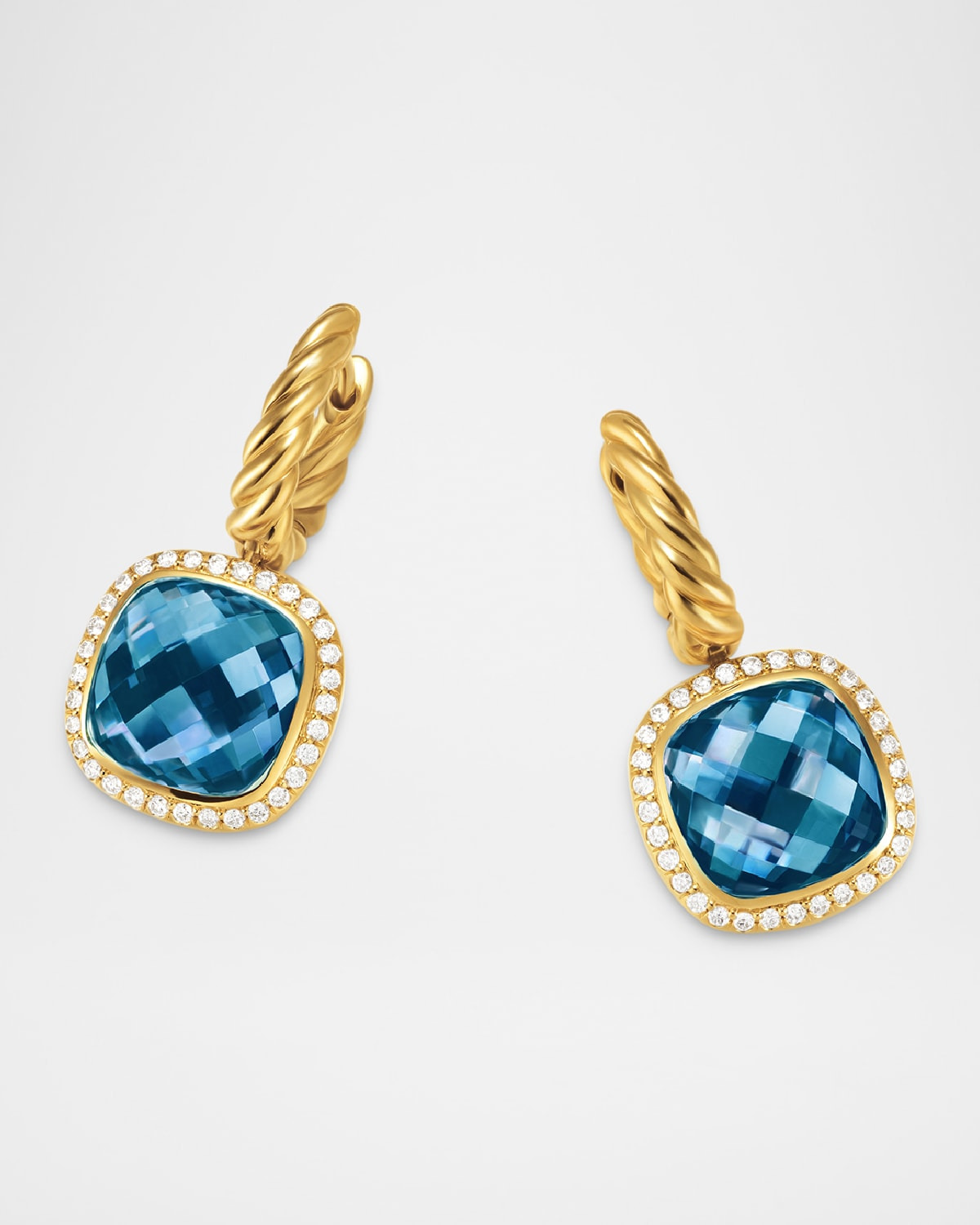 Albion Drop Earrings with Gemstones and Diamonds in 18K Gold - 4