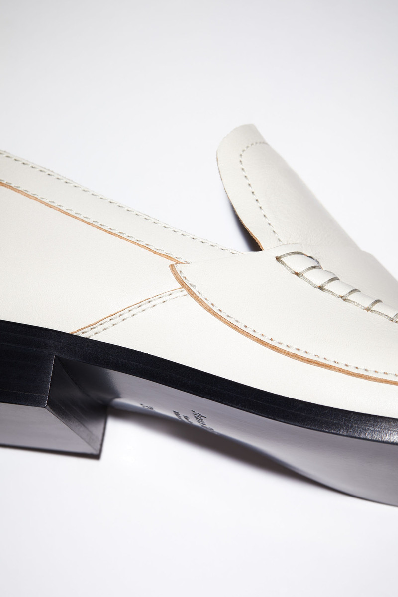 Square Toe Loafers - Off white 6