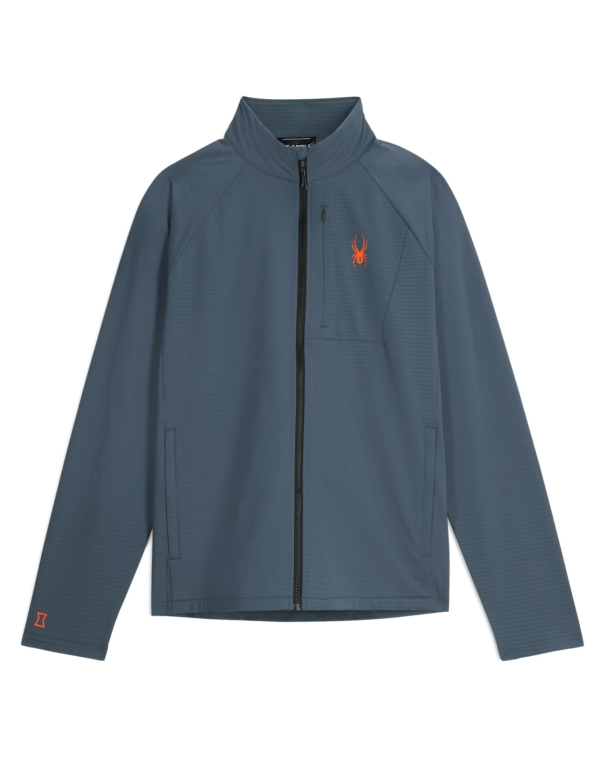 Mens Gridweb Full Zip Jacket - Slate Blue - 1