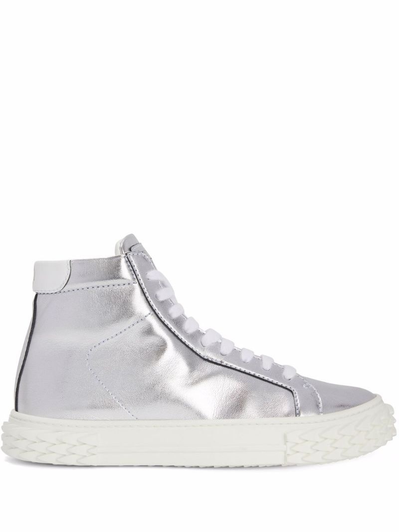 Ecoblabber metallic high-top sneakers - 1