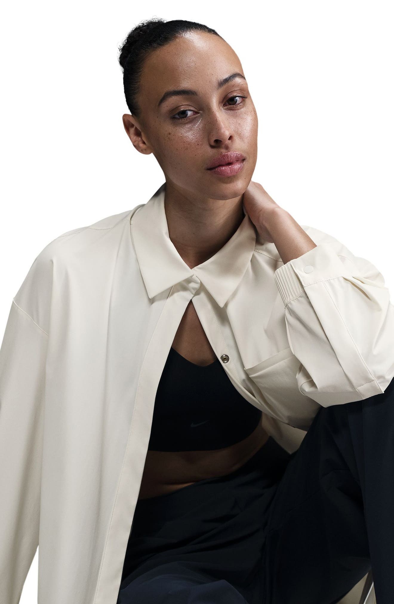 Nike 24.7 Dri-Fit Button-Up Shirt in Sail/Sail at Nordstrom - 4