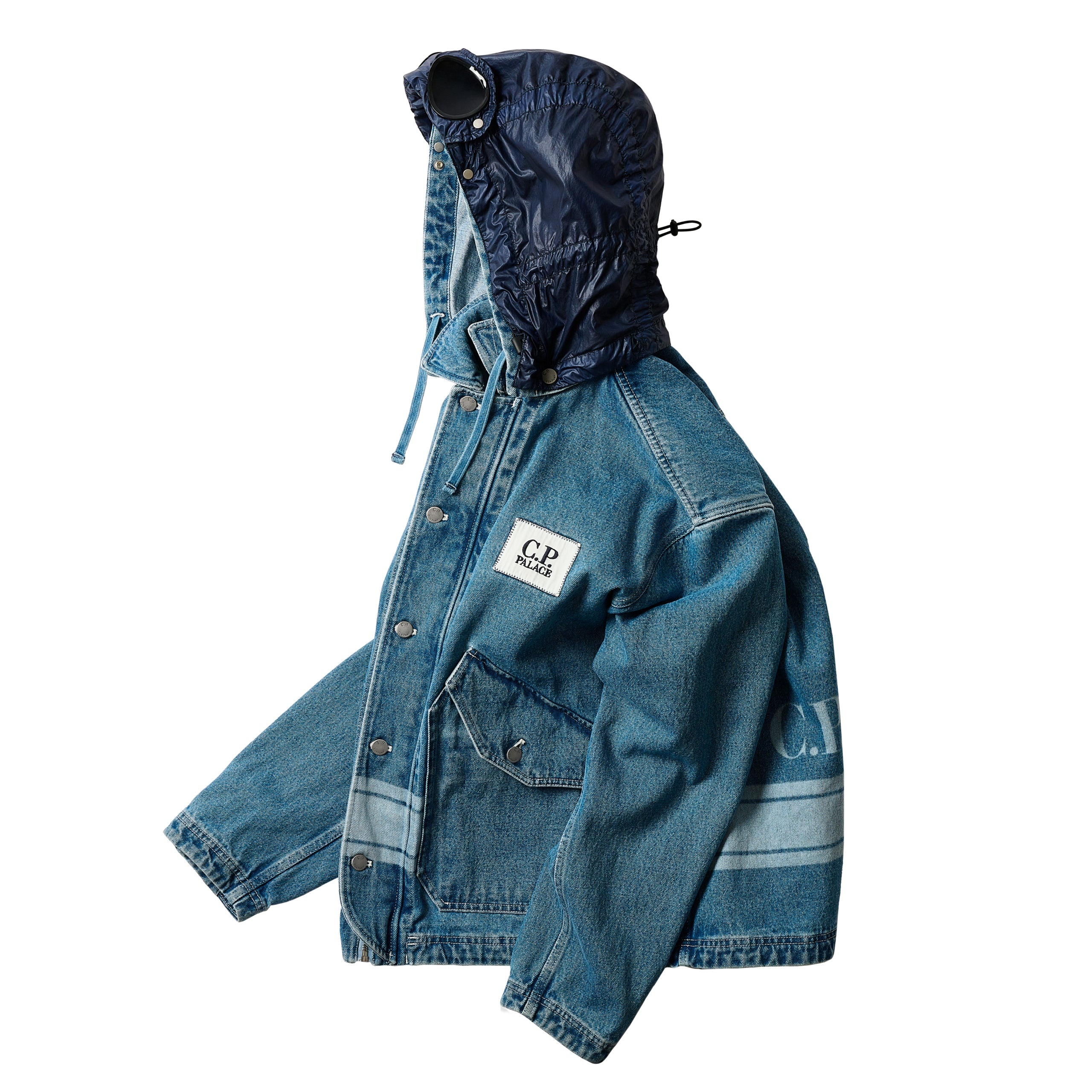 PALACE C.P. COMPANY DENIM 14 3/4OZ GOGGLE JACKET DENIM - 4