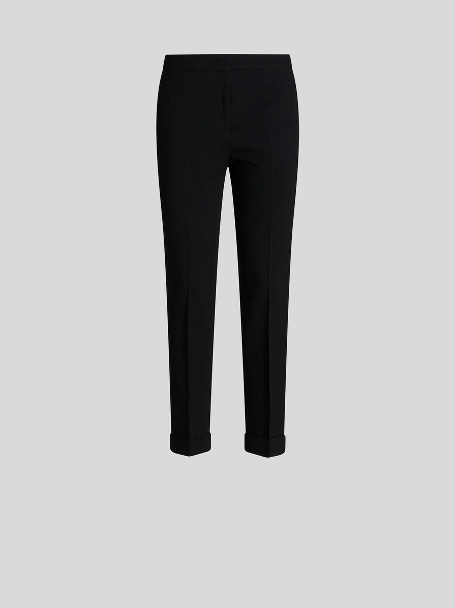 CIGARETTE TROUSERS WITH TURN-UP - 1