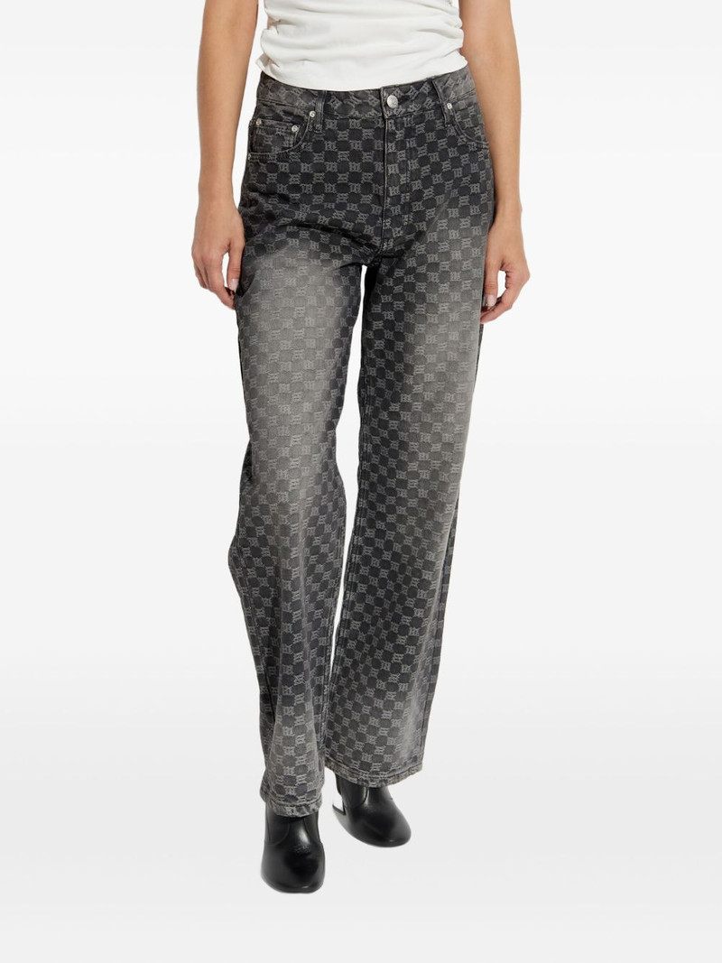 monogram-check jeans 3