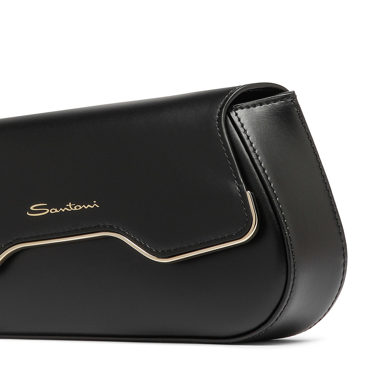 Black leather The Pluto crossbody bag - 5