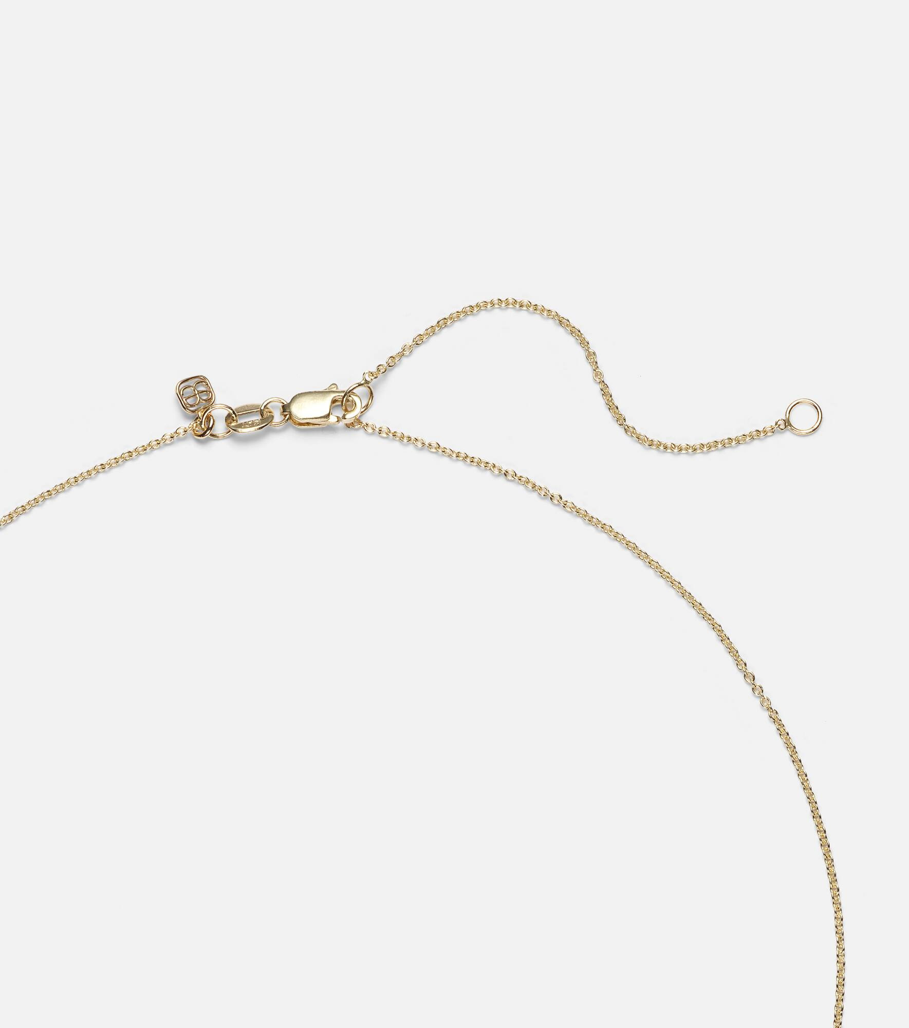 Fluted Heart 14kt gold chain necklace with ruby - 6