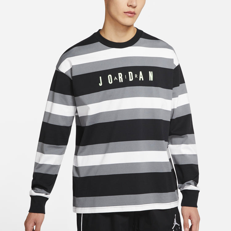 Air Jordan MENS Sport DNA Striped Long Sleeve Black CV1143-010 - 3
