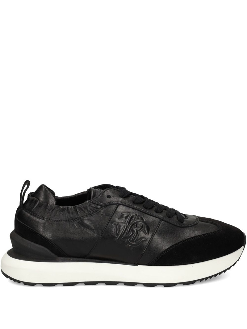 logo-embossed panelled sneakers 1