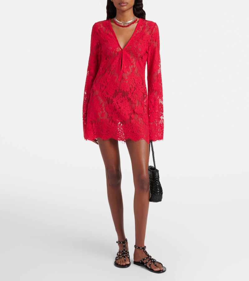 BANANHOT Millie cotton and brocade lace minidress outlook