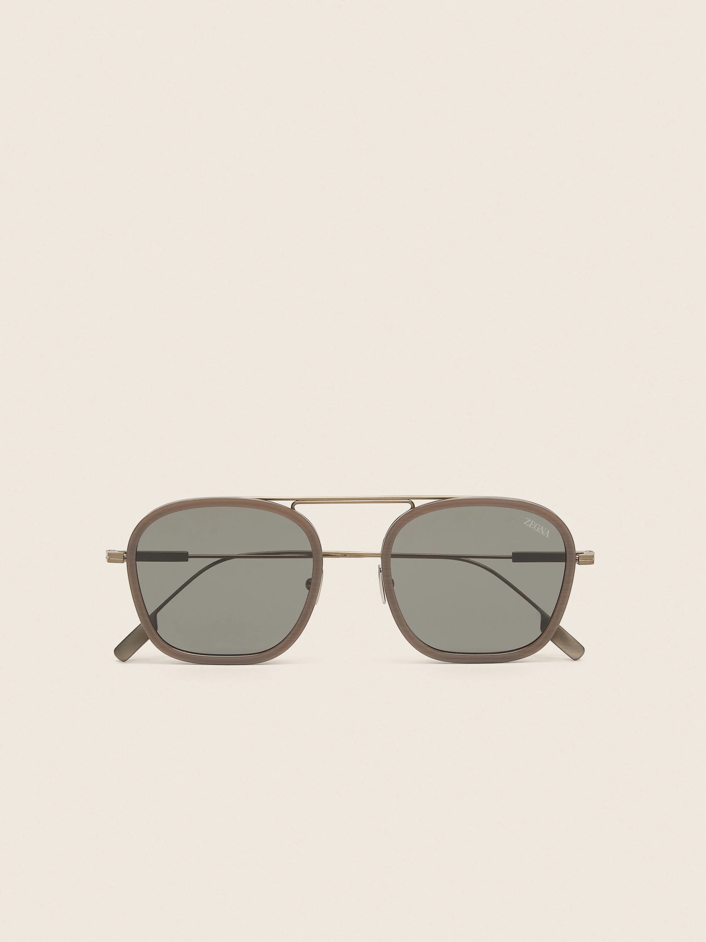 BEIGE ORIZZONTE I TITANIUM SUNGLASSES - 1