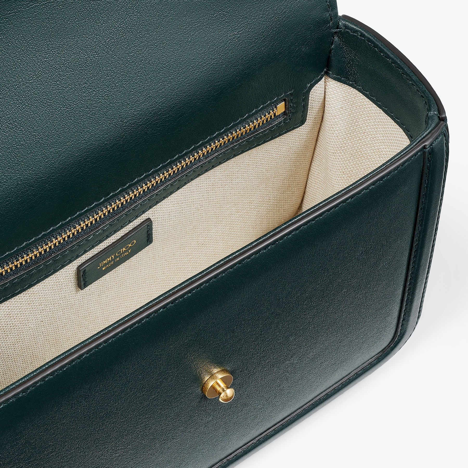 Diamond Top Handle
Dark Green Smooth Calf Leather Top Handle Bag - 4