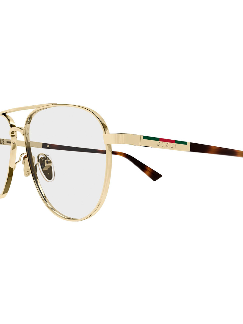Men's Subtle Web 56MM Aviator Sunglasses - Gold 4