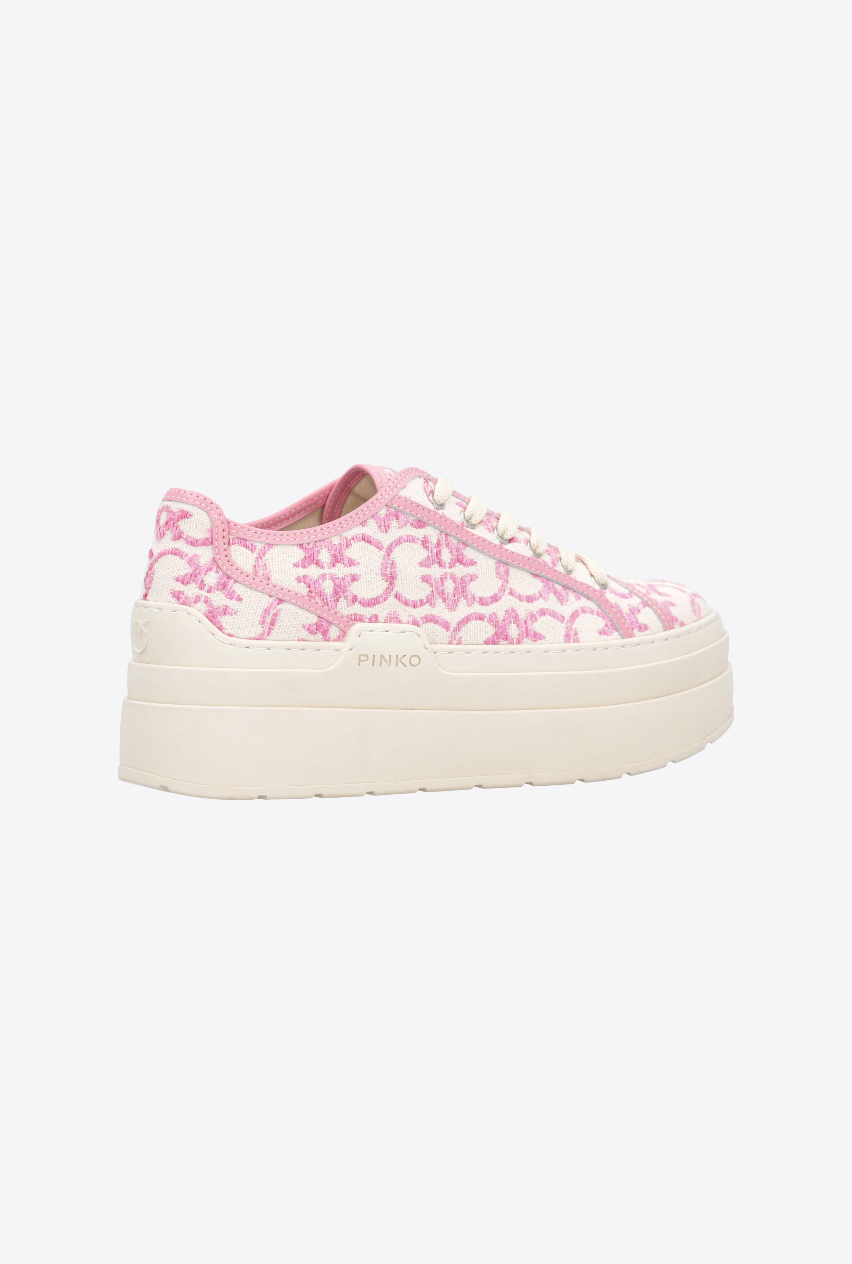 LOVE BIRDS MONOGRAM PLATFORM SNEAKERS - 3