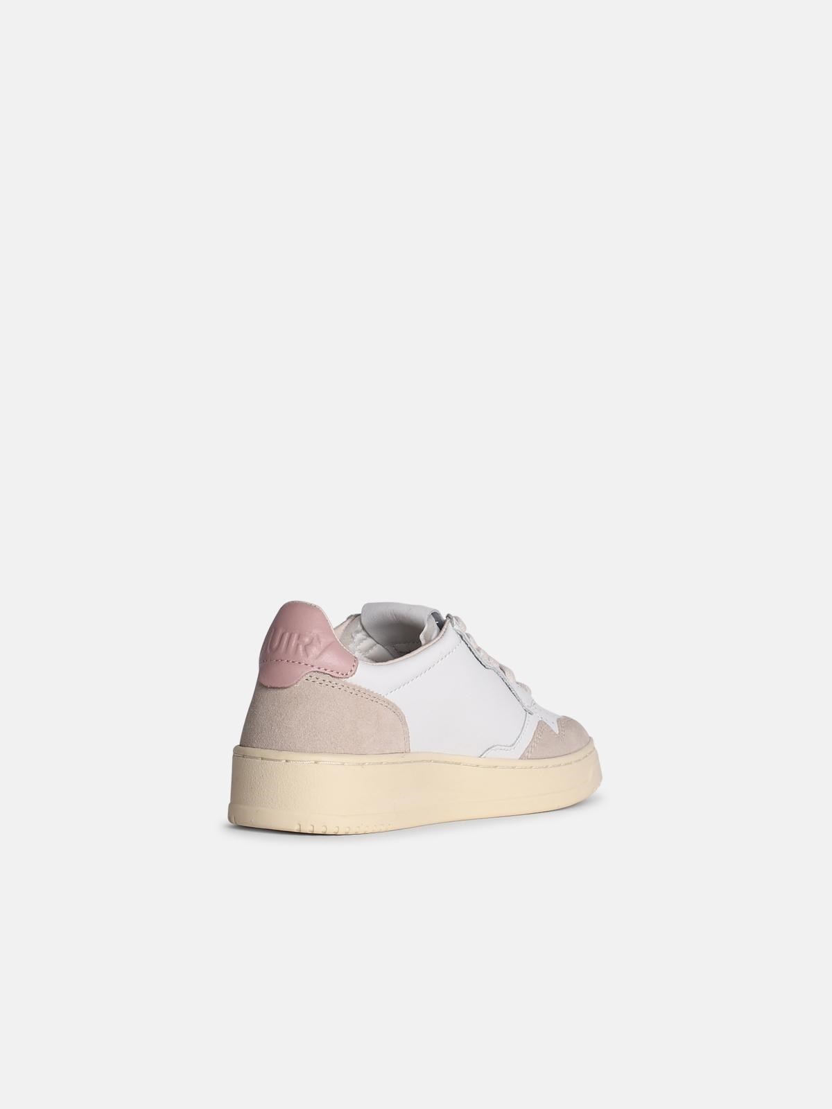 WHITE LEATHER MEDALIST SNEAKERS - 3