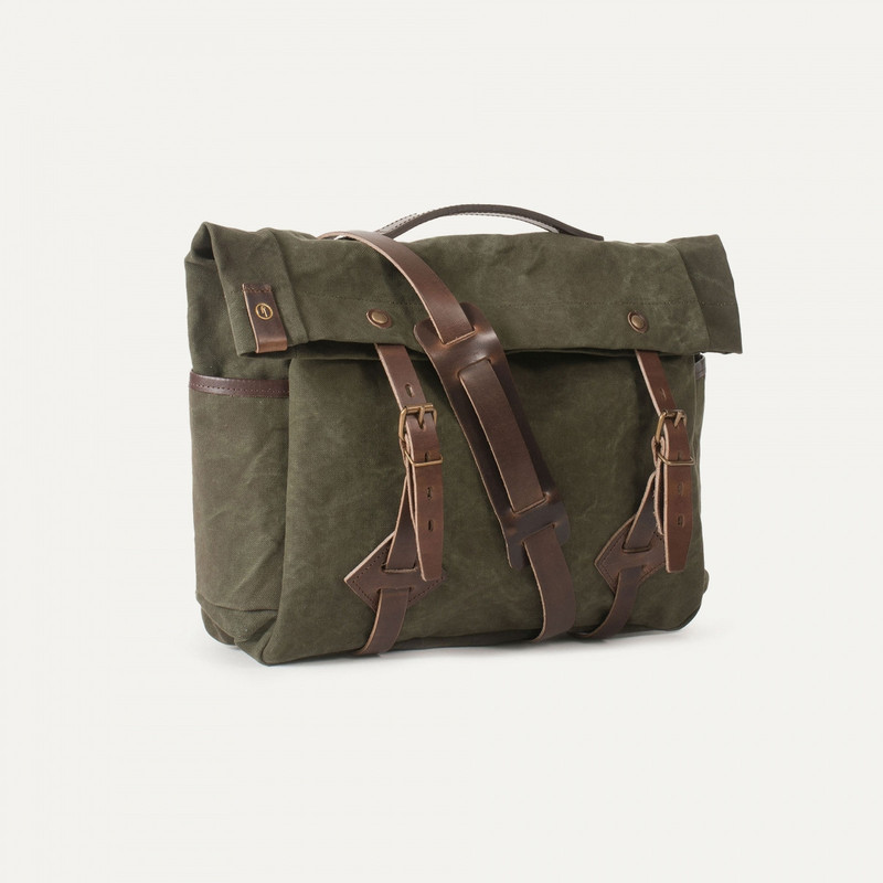 Bleu de Chauffe GASTON MUSETTE SATCHEL BAG  -  DARK KHAKI STONEWASHED outlook