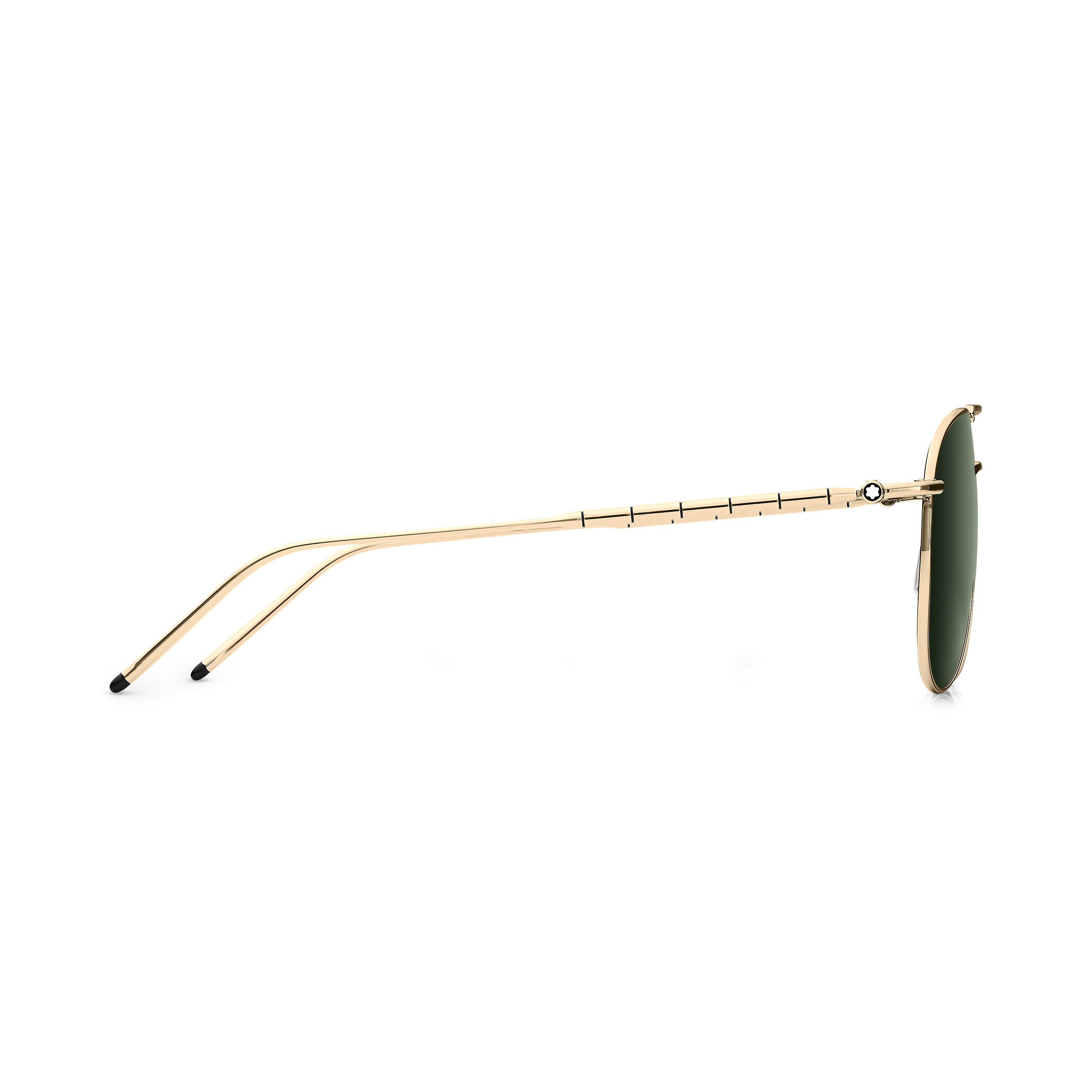 Squared Sunglasses with Gold Colored Metal Frame - 2