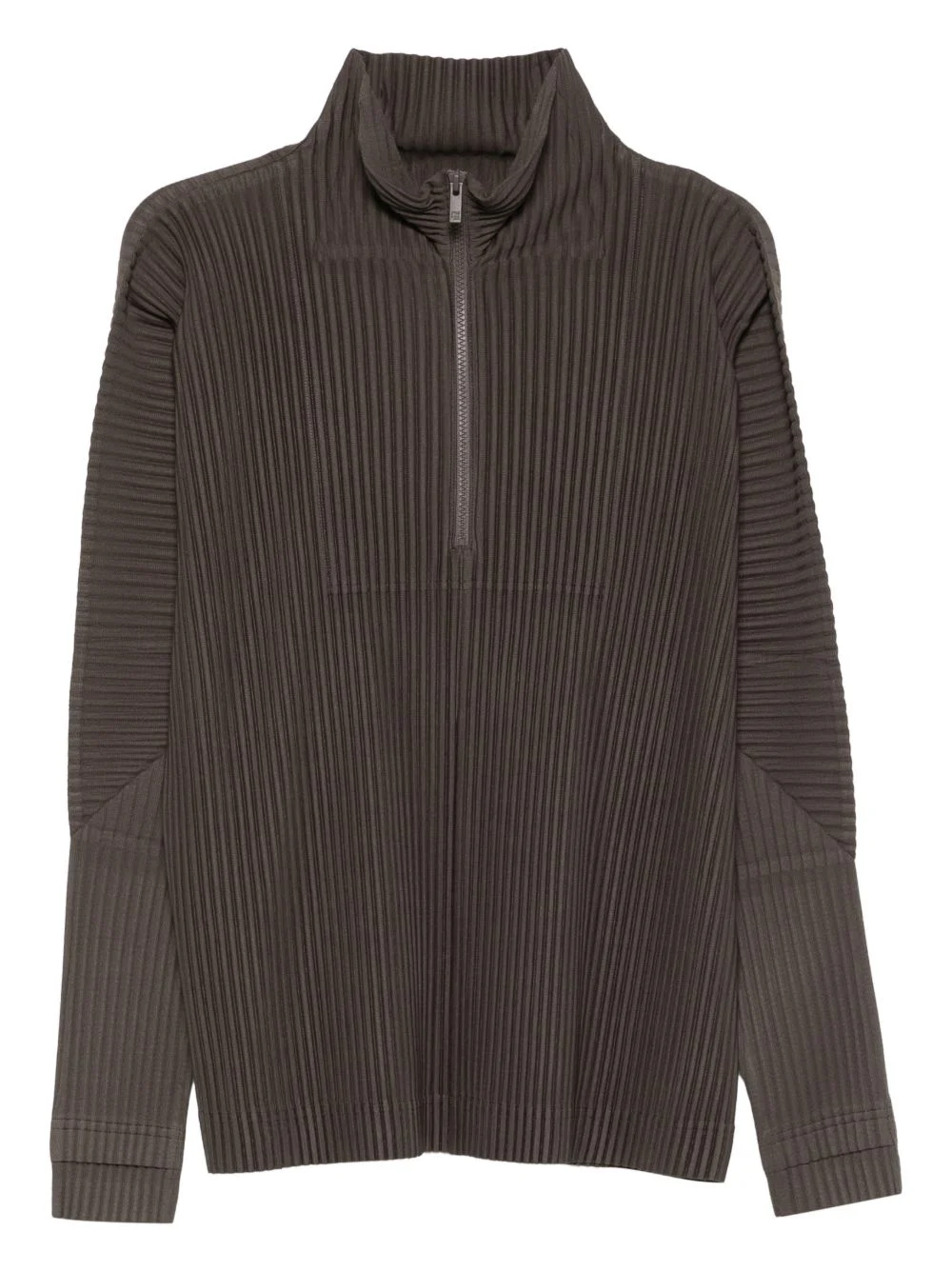 zip-up pleated top - 1