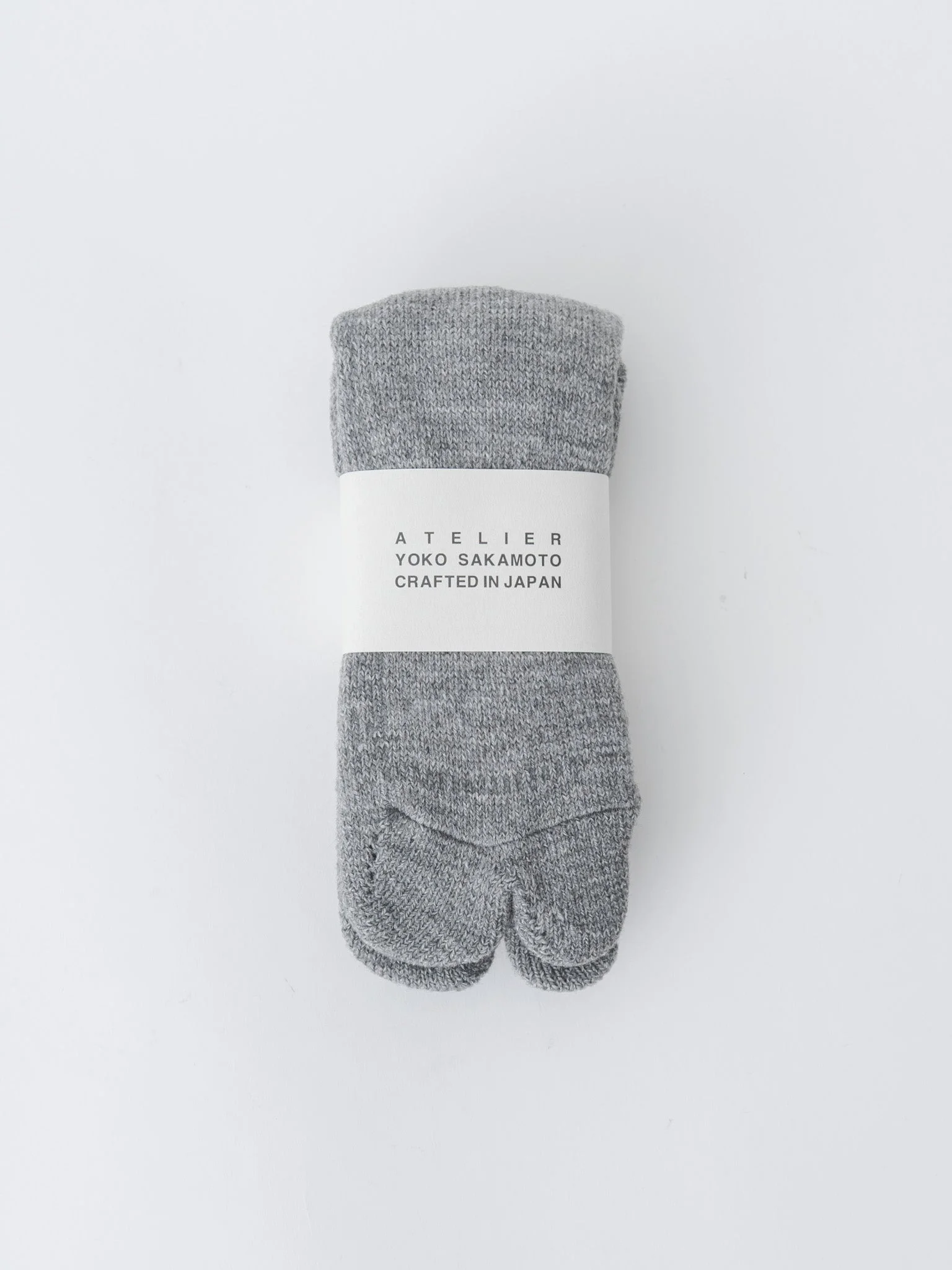 Tabi Pile Socks Wool - Black, Heather Gray - 1