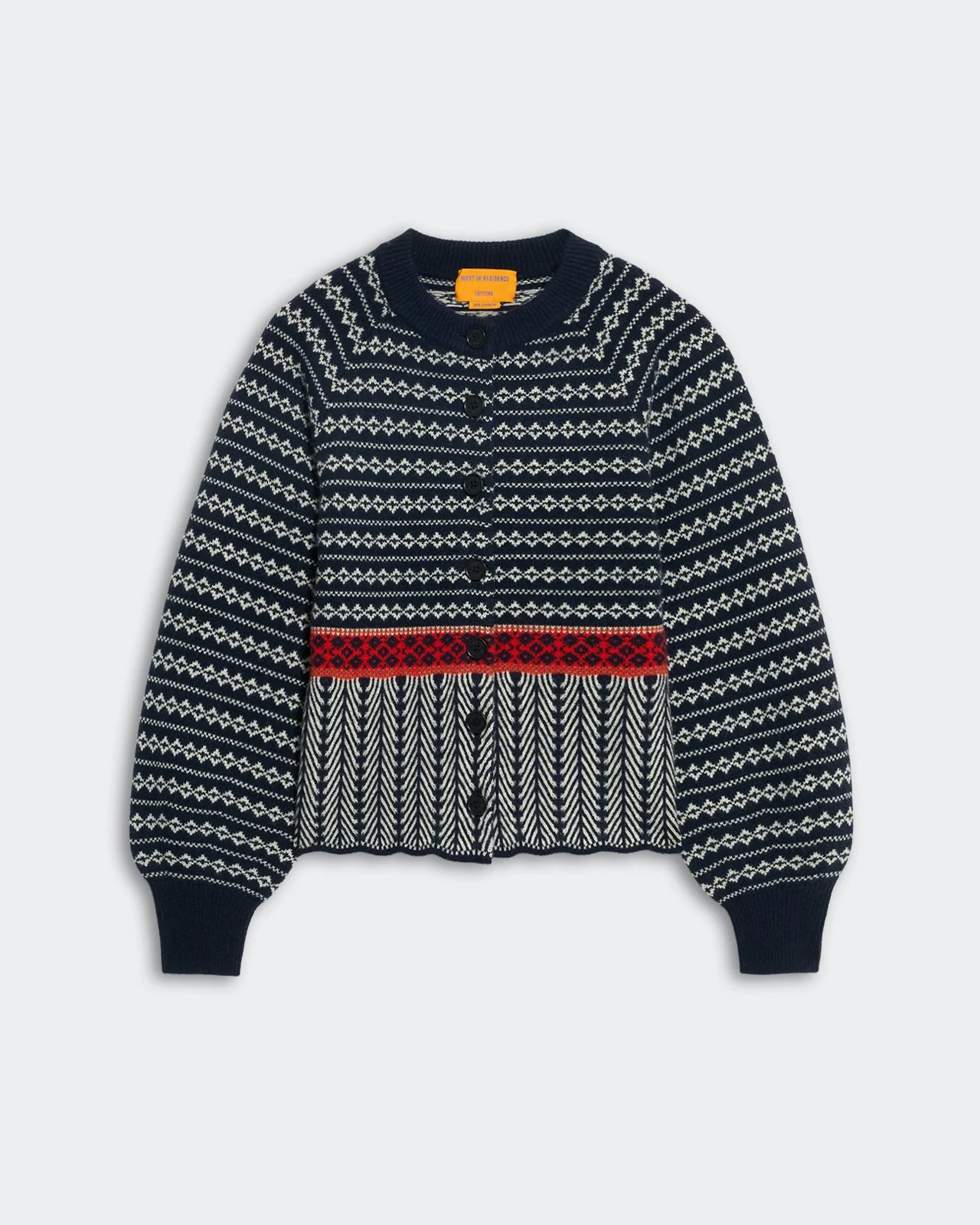 Fair Isle Sculpted Cardigan - 1