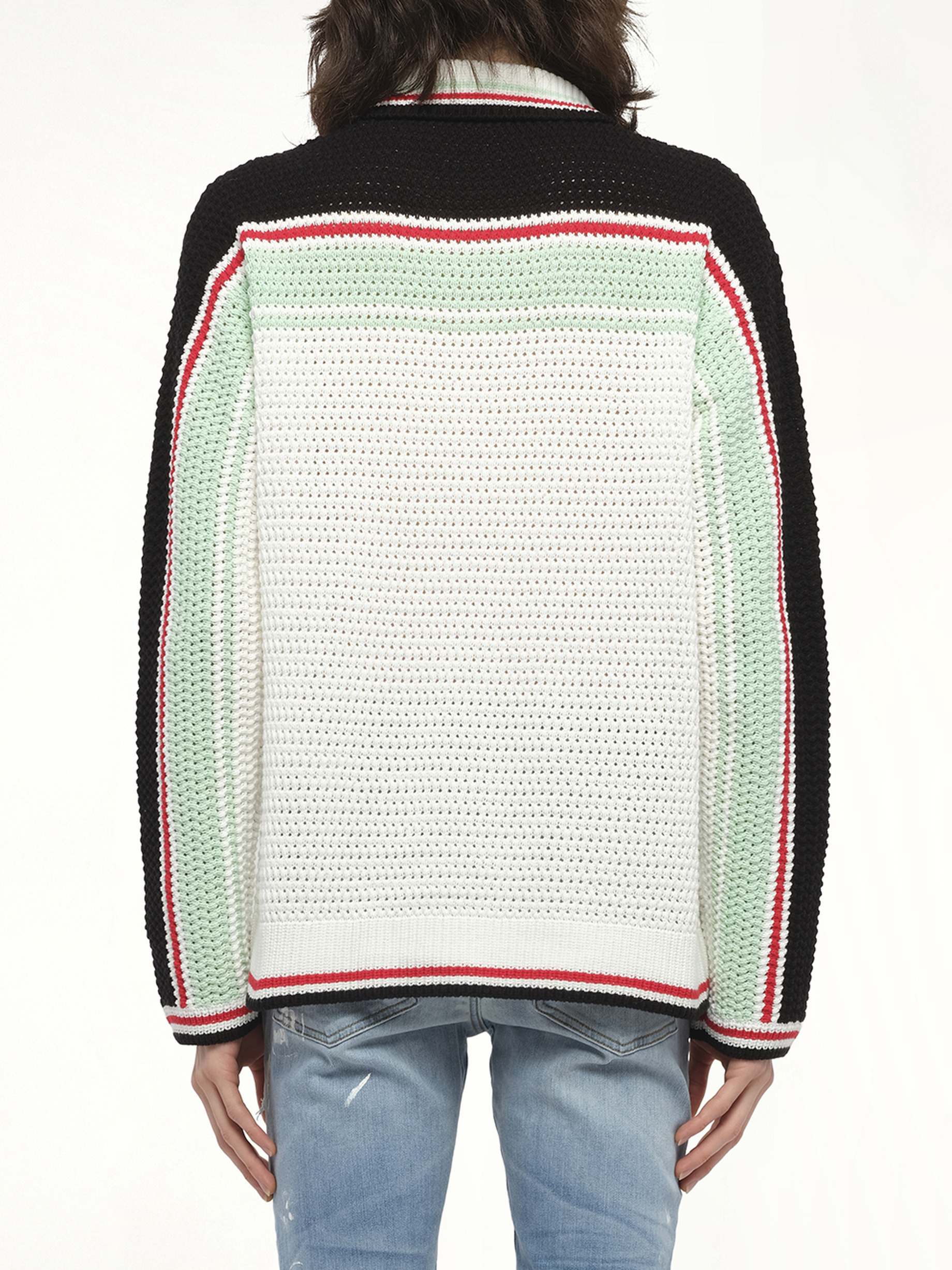 Faux Crochet Shirt in Multicolour - 6