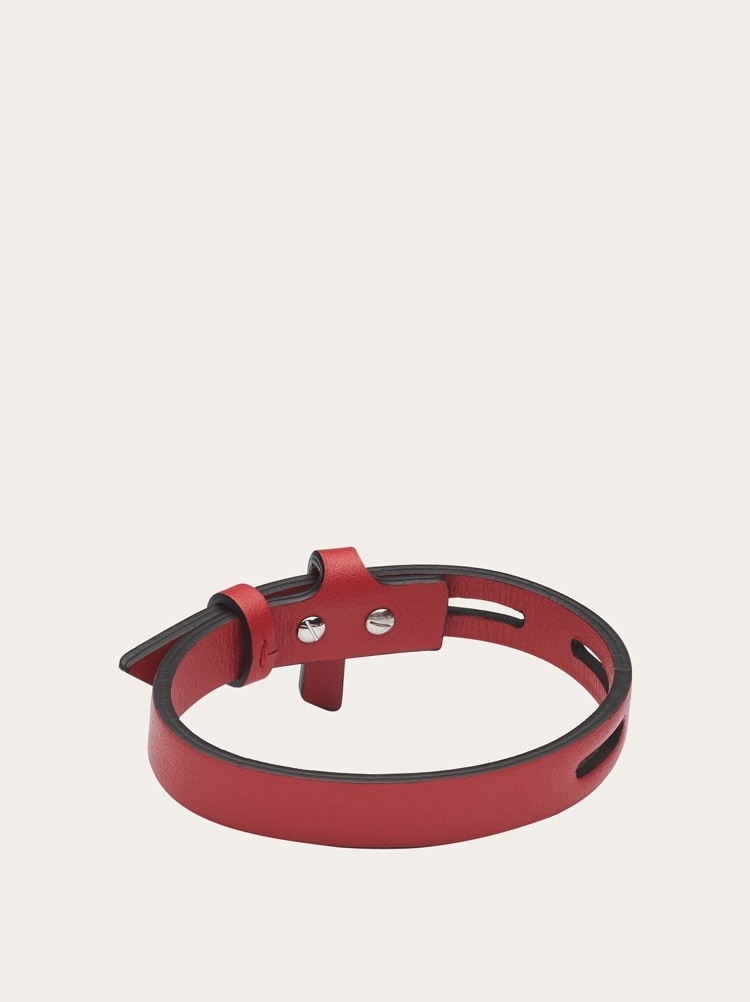 LEATHER BRACELET WITH EYELETS - 3