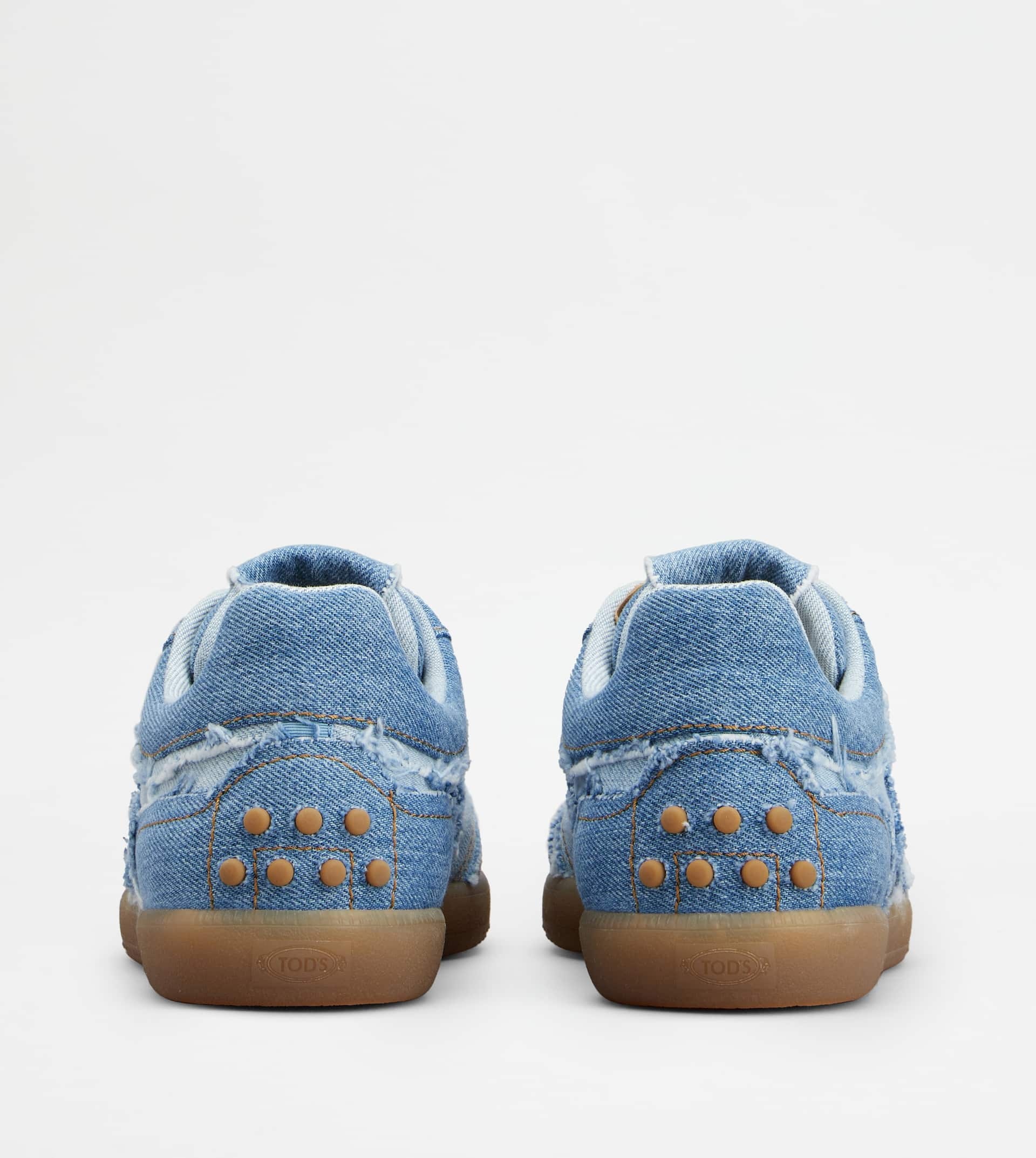 TOD'S TABS SNEAKERS IN DENIM - LIGHT BLUE, BLUE - 2